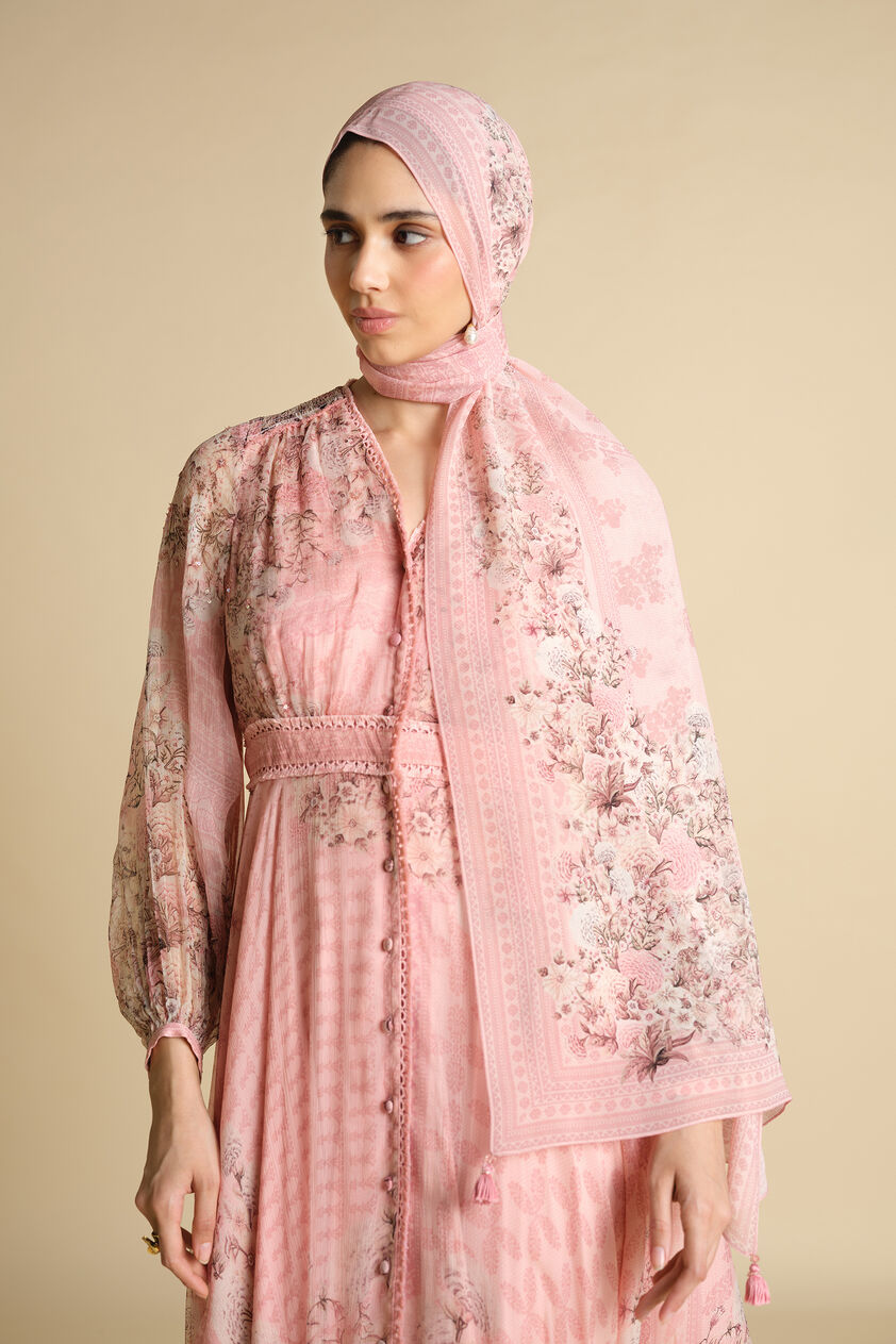 Juri Printed Stole - Blush, Blush, image 1